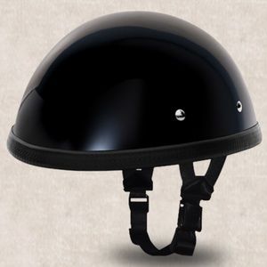 Daytona Novelty Gloss Black EZ Rider Low Profile Half Helmet - 2XL